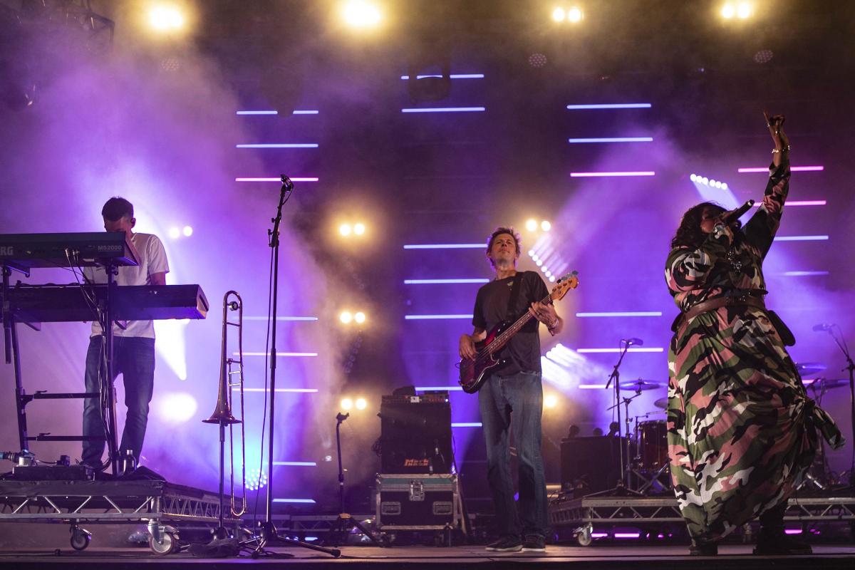 Pictures from Camp Bestival 2021 at Lulworth Castle. Photos of Groove Armada by rockstarimages.co.uk. 