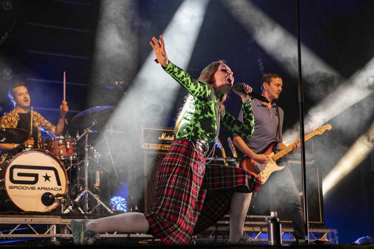 Pictures from Camp Bestival 2021 at Lulworth Castle. Photos of Groove Armada by rockstarimages.co.uk. 