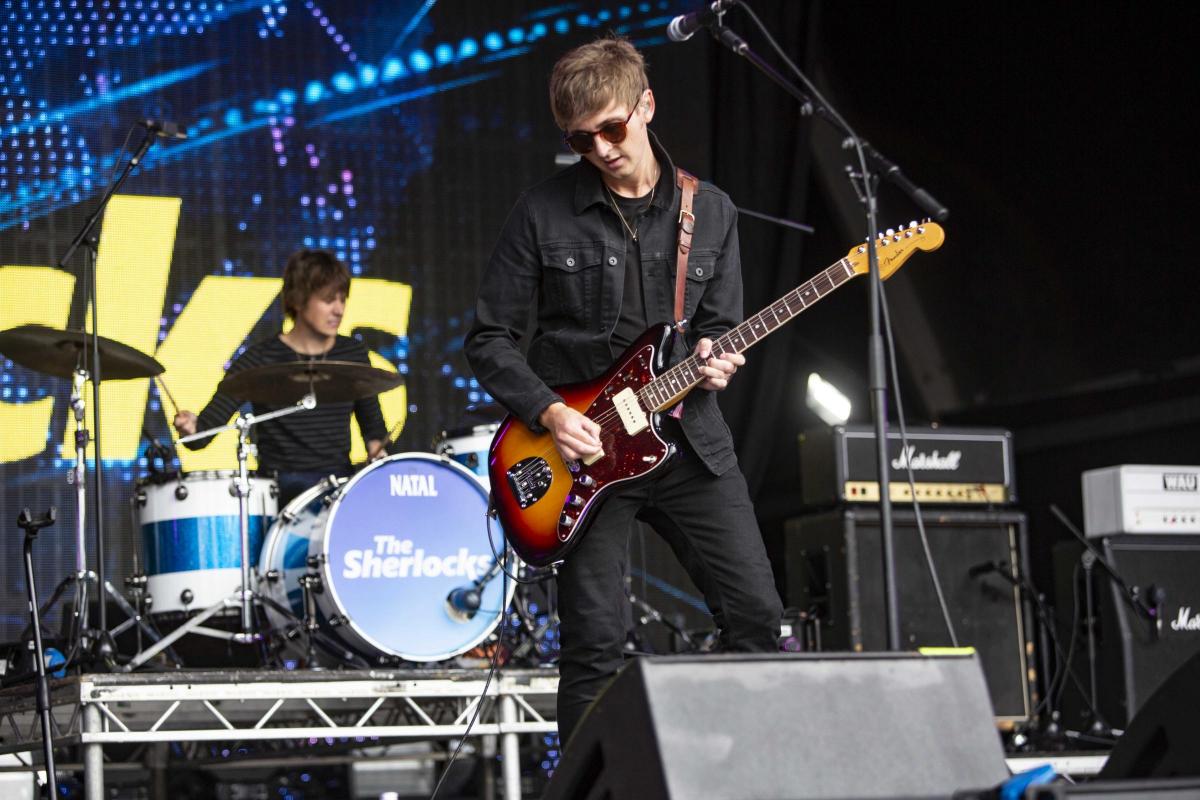 Pictures from Camp Bestival 2021 at Lulworth Castle.  Photos of The Sherlocks by rockstarimages.co.uk. 