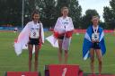 TOP OF THE PILE: Emily Shaw saw off Irish, Scottish and Welsh challengers to win the Schools International Board 3,000m title 