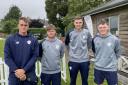 Hampshire's four ex-Dorset pathway players from left: Eddie Jack, Tom Prest, Scott Currie and Joseph Eckland