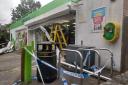 Damage to Co-op in Ashurst after the late-night raid