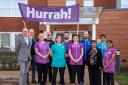 Staff outside Parker Meadows care home in Fareham