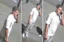 Police have released CCTV after a man was assaulted in an alleged racially aggravated attack.