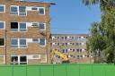 Photos show demolition work taking place at flats in Townhill Park