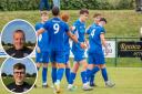 Portland United managers Shan Bessant (inset top) and Josh Hickman (inset bottom) are enjoying their new roles at the club