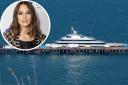 The superyacht. Inset: Keira Knightley