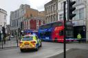 Bus cordoned off and road shut in Bournemouth