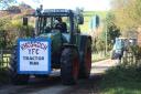 John Goring leading the Rhosgoch YFC tractor run