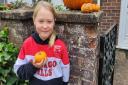 Oran Cormick with his pumpkins