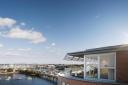 The Lymington Shores development comprises almost 170 homes overlooking the Lymington River