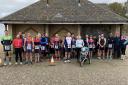 People taking part in the winter duathlon series in Cowes.