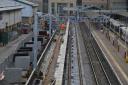 The new platform being built at Bradford Forster Square railway station