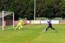 Greg Borthwick scoring against Fareham earlier this season