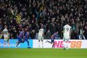 Crystal Palace's Daniel Munoz (second right) celebrates after scoring his sides first goal to make the score 1-1 during the Premier League match at Selhurst Park, London. Picture date: Saturday November 30, 2024.