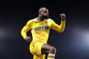 Crystal Palace's Jean-Philippe Mateta celebrates putting his side ahead at Portman Road.