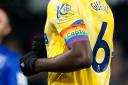 Close up of Crystal Palace's Marc Guehi wearing the Rainbow Laces captain's armband which has the words 'Jesus Heart You' on during the Premier League match at Portman Road, Ipswich. Picture date: Tuesday December 3, 2024.