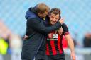 ASSISTS ACE: Winger Ryan Fraser, with Cherries boss Eddie Howe (Picture: Richard Sellers/PA)