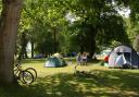 Campers in Hollands Wood campsite in the New Forest.