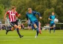 Matthew Groves scored the winning spot-kick to send Merley into the cup final (Picture: Steve Harris)