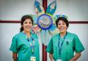 Identical twins Samar and Samah Aweis, junior doctors at Royal Bournemouth Hospital - photo by Andy Scaysbrook, part of the Unmasked exhibition.