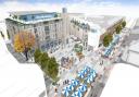 An artist's impression of what the town square could look like