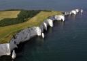 Old Harry Rocks and Ballard Down (pic: Bournemouth Helicopters)