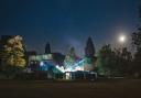 Brownsea Open Air Theatre  auditorium at night