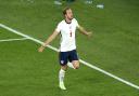 England's Harry Kane celebrates scoring their side's third goal of the game during the UEFA Euro 2020 Quarter Final match at the Stadio Olimpico, Rome. Picture date: Saturday July 3, 2021..