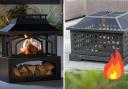 Log Burner and Firepit from Aldi. Credit: Aldi
Fire graphic: Canva