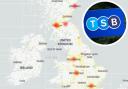 Banking customers across the country have been unable to access TSB online banking services. Picture: Downdetector/PA inset