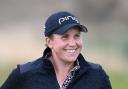 Liz Young walks off the 9th green during day one of the Trust Golf Women's Scottish Open at Dumbarnie Links, St Andrews. Picture date: Wednesday August 11, 2021.