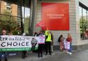 Education staff on strike outside Southwark College