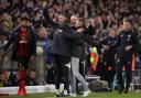 Jesse Marsch celebrates as Gary O'Neil looks on