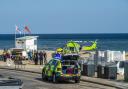 Emergency services at Bournemouth beach following an incident on Wednesday