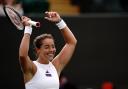 Jodie Burrage beat Caty McNally at Wimbledon