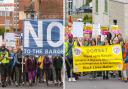 Protests on Portland against Bibby Stockholm barge