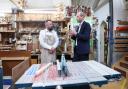 Prince William during his June visit to the workshop as a part of the launch of Homewards.