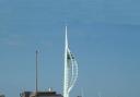 Magwatch CGI image of the proposed energy from waste facility next to the Spinnaker tower.