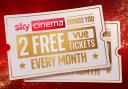 Sky Cinema is offering two free tickets a month to Vue Cinema at no extra cost as part of the new partnership.