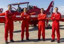 New pilots: (left-to-right) Flt Lt George Hobday, Sqn Ldr Jon Bond, Flt Lt Dustin Wales and Flt Lt Chris McCann