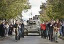 16 members of staff pulled a World War Two Matilda II tank with Richard Smith OBE in the commander’s seat.