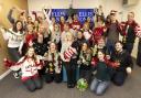 Colleagues at Ellis Jones Solicitors in Bournemouth on Christmas Jumper Day