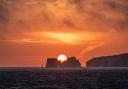 Old Harry Rocks at sunset