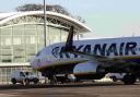 A Ryanair plane at Bournemouth Airport