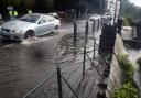 Flooding near Bournemouth Town Hall. Picture: Corin Messer.