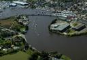 Aerial shot of Lymington from April 2004.