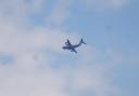 RAF plane seen circling over sea off Bournemouth Pier