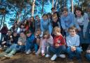 Traditional Egg rolling from Good friday Hill, Sandy Balls Estate. Pic: Children line-up for the start of the traditional egg rolling event.