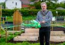 Councillor Gareth DeBoos officially opened the new allotment site at Crow Arch Lane